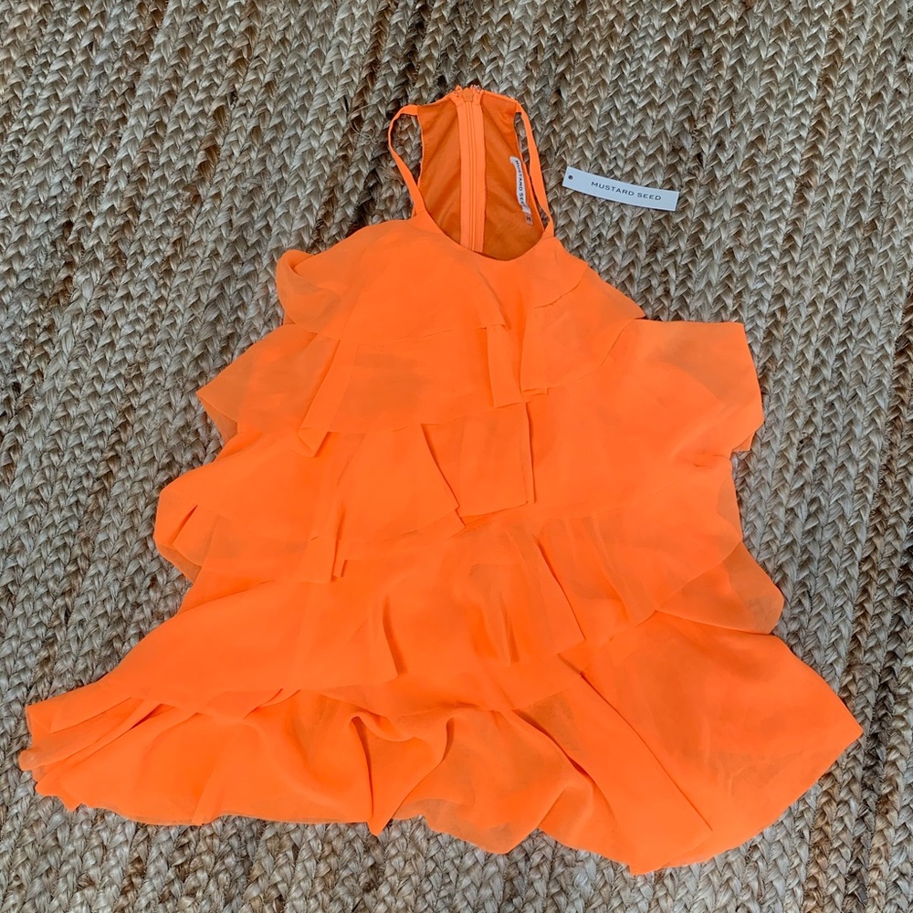Red Dress Boutique neon orange flows shirt